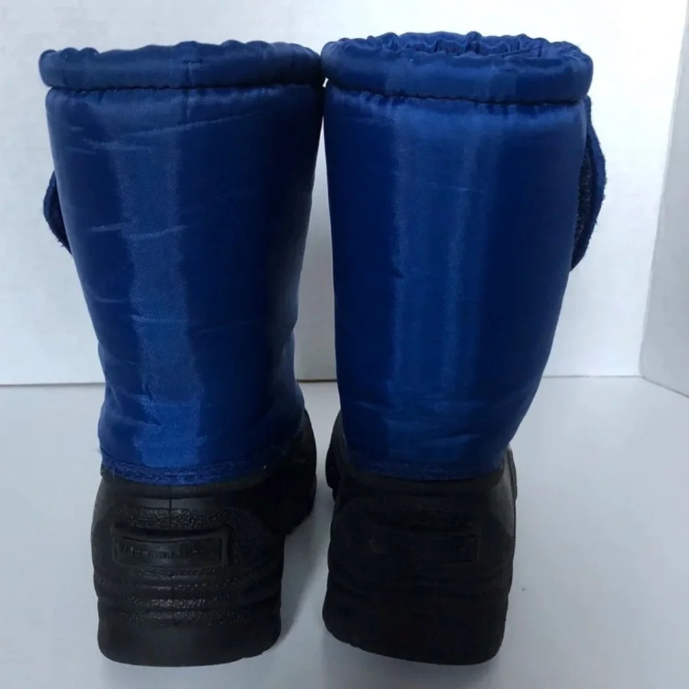 Kids‎ Connection Snow Boots Boys Size 9 Blue Slip On Warm Fur Lined